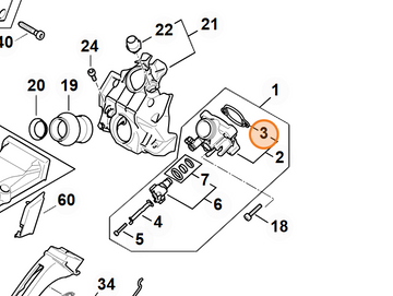 Stihl MS500i Intake Gasket - 0