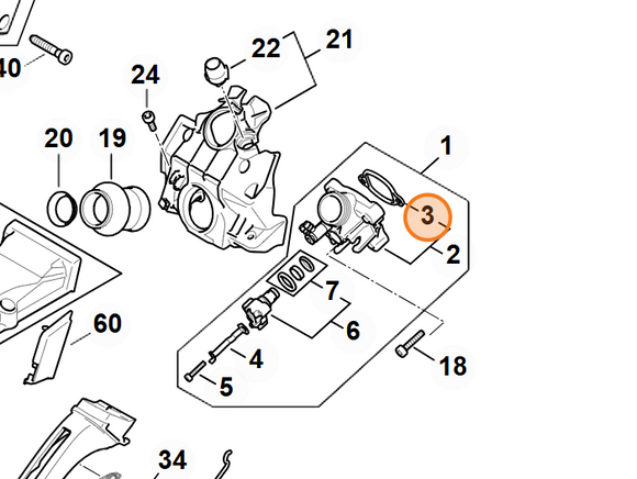Stihl MS500i Intake Gasket