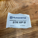 Husqvarna Model Decal-15